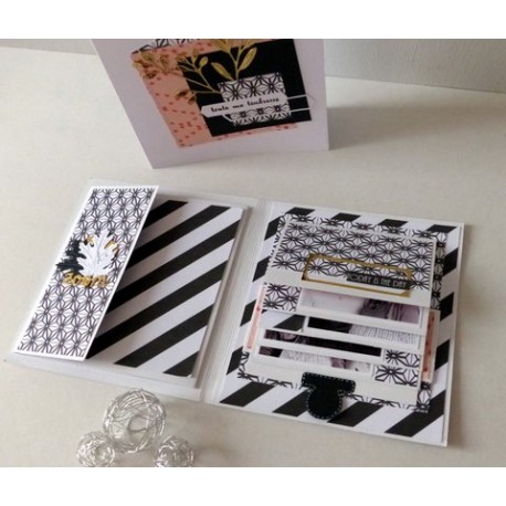 Kit scrapbooking - Mini album - Hello - tuto + papier imprimables